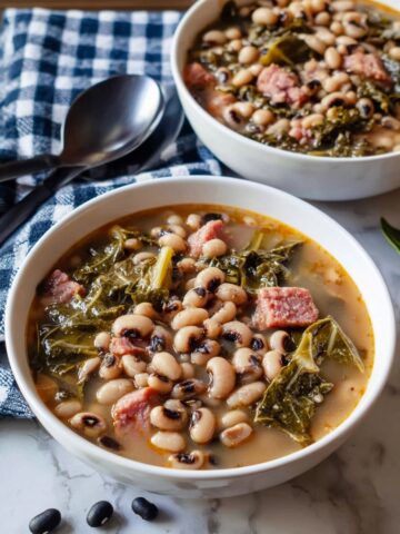 Slow Cooker Black Eyed Peas and Collard Greens Recipe