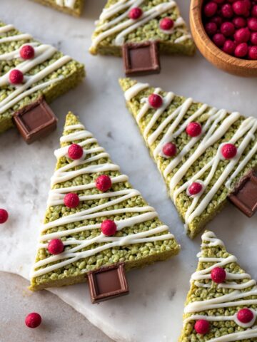 Festive Vegan Matcha Rice Krispie Treats Recipe