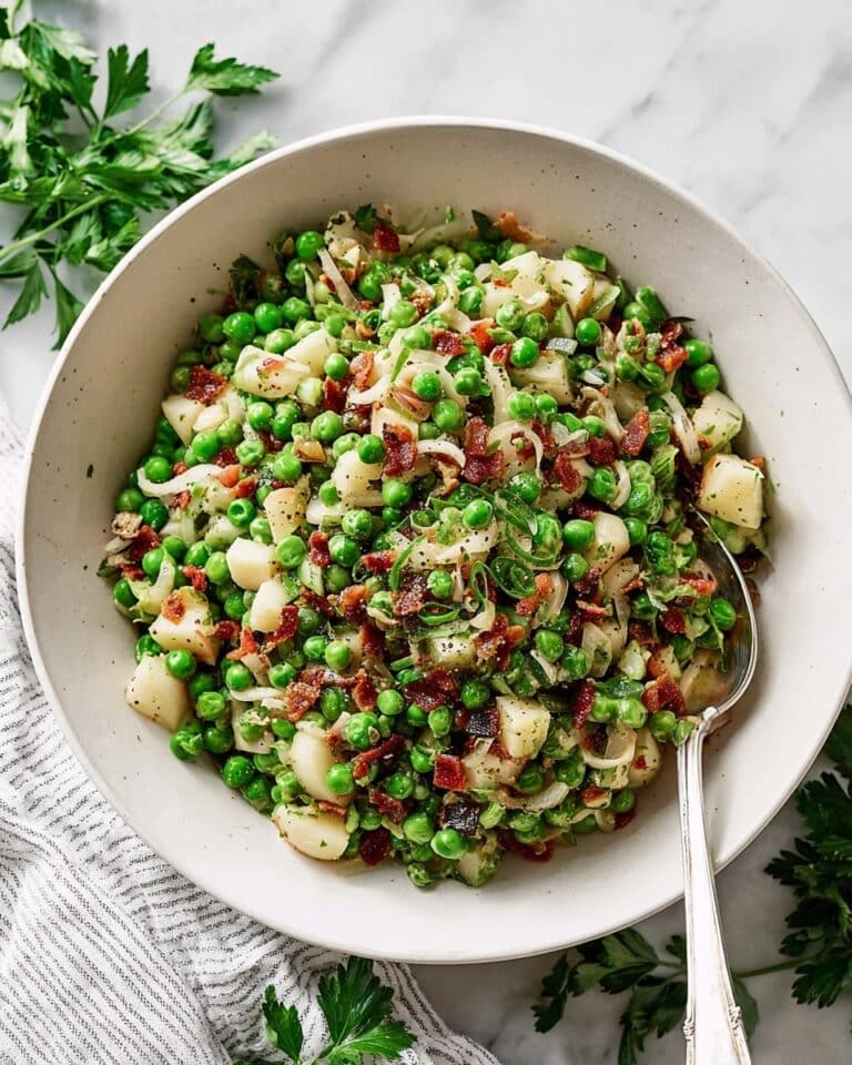 Thanksgiving Peas with Pear and Pancetta Recipe