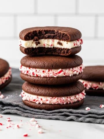 Chocolate Peppermint Cookie Sandwiches with Creamy Buttercream Filling Recipe