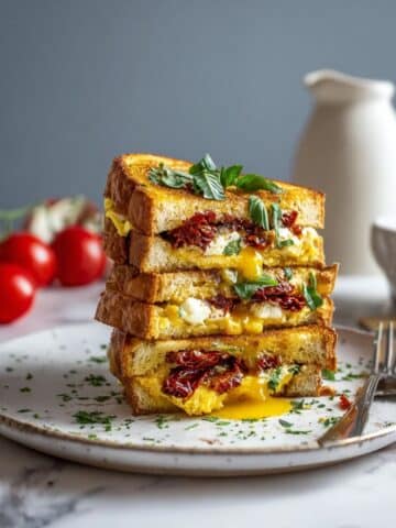 Sun Dried Tomato and Feta Stuffed French Toast Recipe
