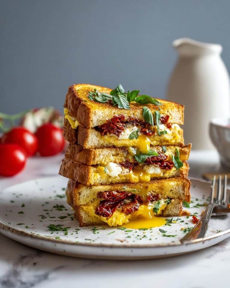 Sun Dried Tomato and Feta Stuffed French Toast Recipe