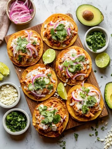 Mini Chicken Sheet Pan Tostadas Recipe