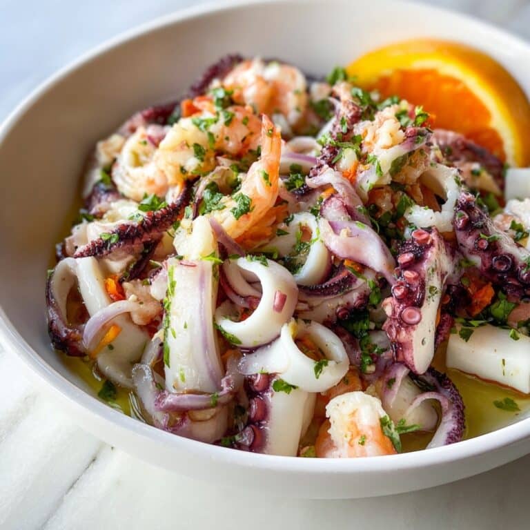 Italian Seafood Salad with Tangerine and Lemon Dressing Recipe