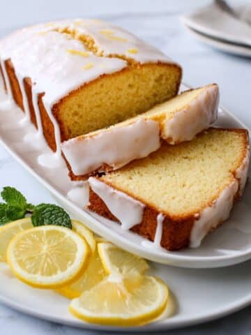 Lemon Pound Cake with Lemon Syrup and Glaze Recipe