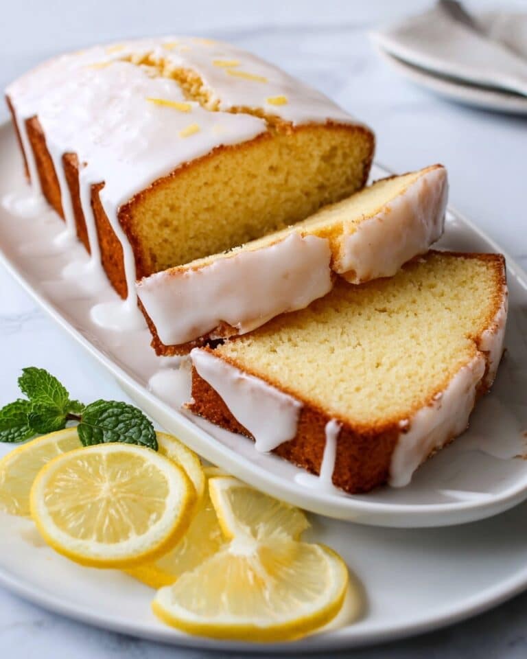 Lemon Pound Cake with Lemon Syrup and Glaze Recipe