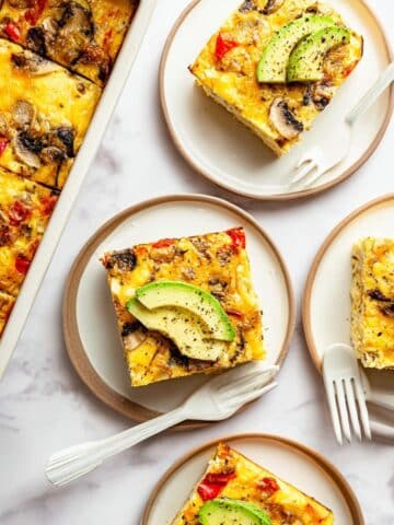 Breakfast Sausage Hash Brown Casserole with Veggies and Cheddar Recipe