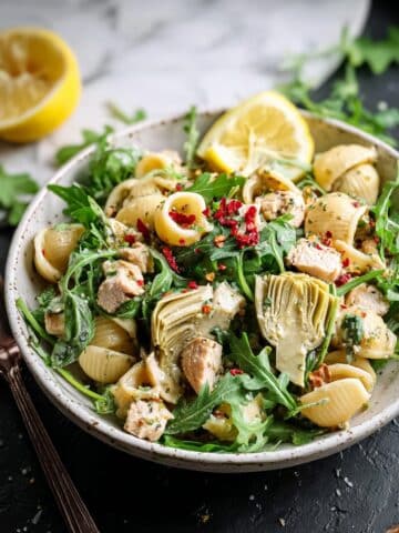 Rotini Pasta Salad with Artichokes, Cherry Tomatoes, and Parmesan Recipe