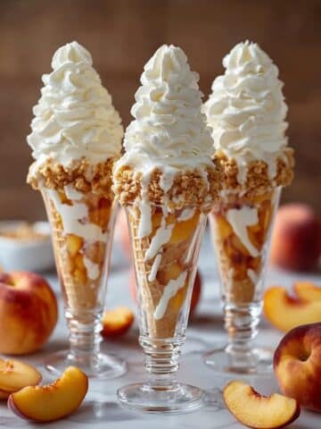 Peach Cobbler Cheesecake Cones Recipe