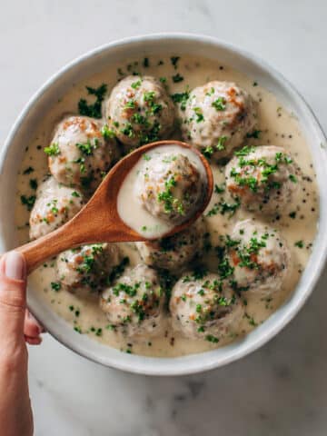 Meatballs in White Lemon Sauce Recipe