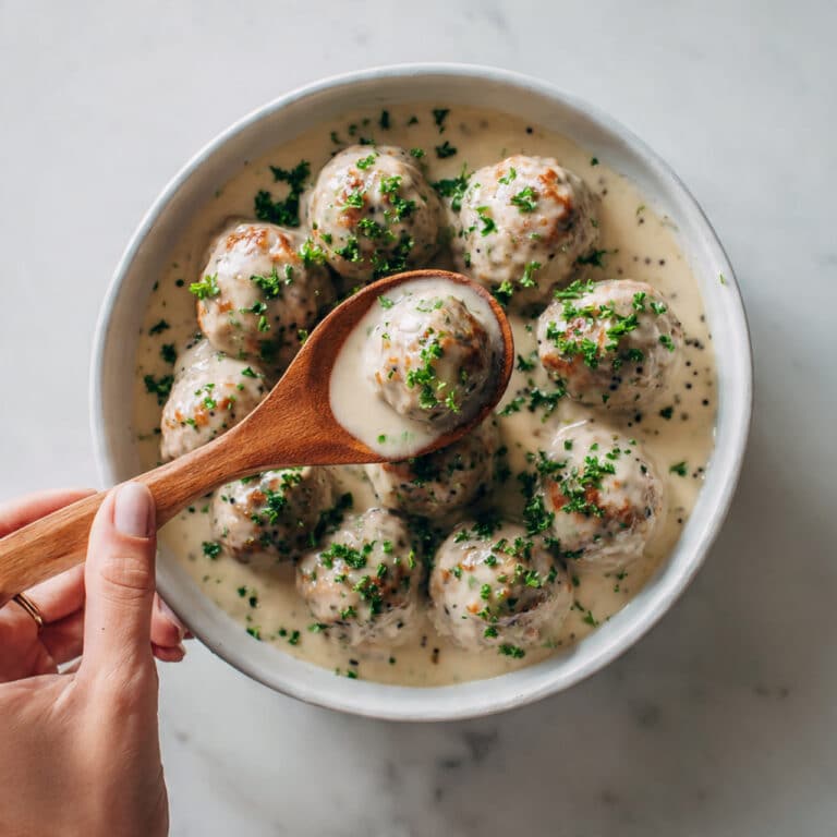 Meatballs in White Lemon Sauce Recipe