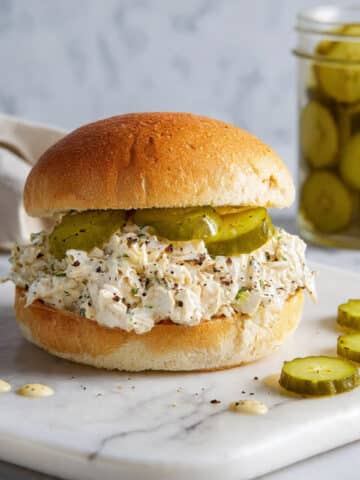 Alabama Style Chicken Sandwich with White BBQ Sauce and Pickles Recipe