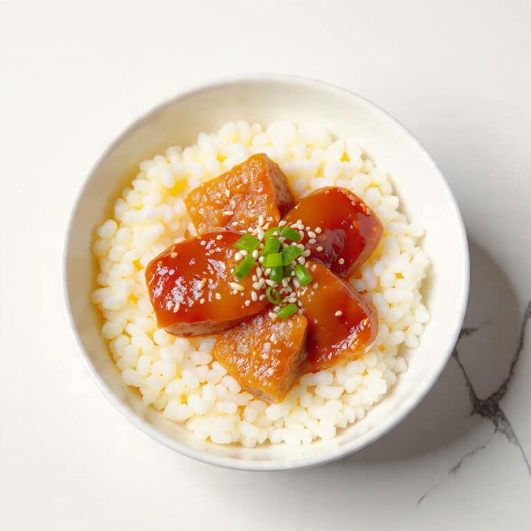 Crispy Korean Chicken Rice with Spicy Gochujang Sauce Recipe