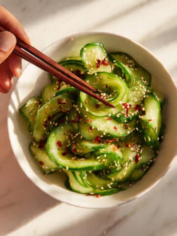 Asian Cucumber Salad with Spicy Sesame Dressing Recipe