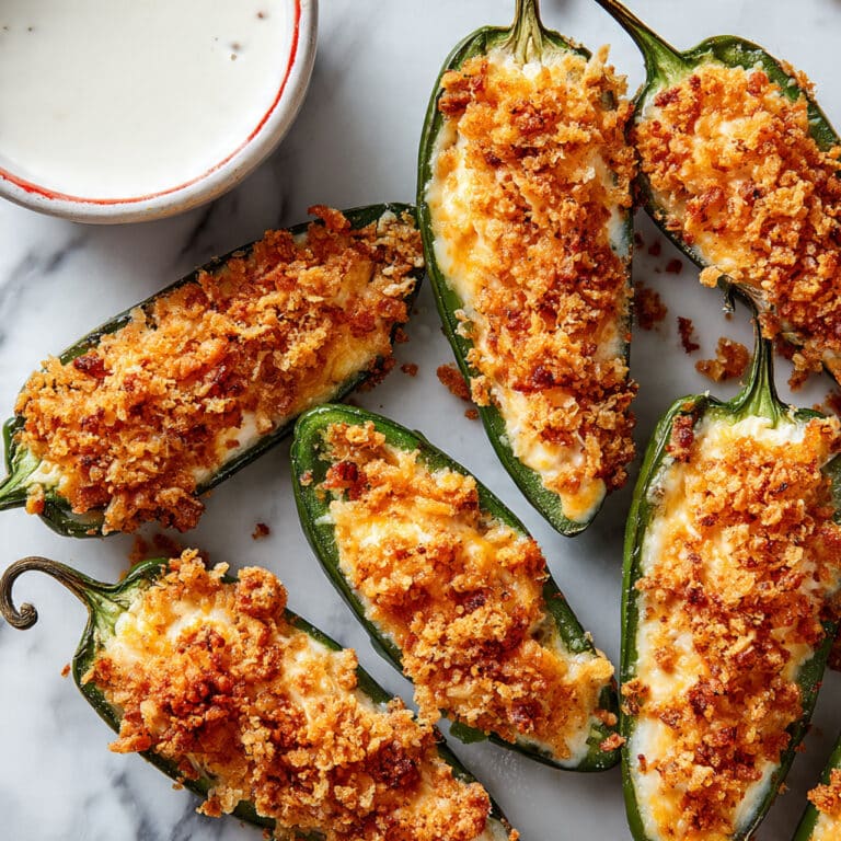 Baked Stuffed Jalapeno Poppers with Cream Cheese and Cheddar Recipe