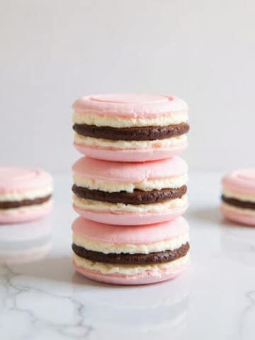 French Meringue Chocolate Sandwich Cookies with Orange Infused Meringue and Nutella Recipe