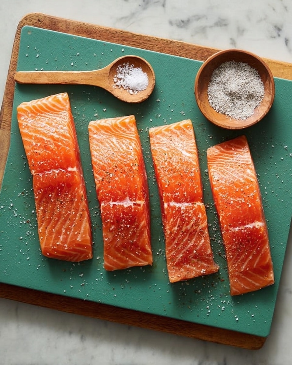 The image shows two white plates with thin pasta topped with a piece of pinkish-orange cooked salmon seasoned with small green herbs and capers. Each plate has a neat nest of pale yellow pasta underneath the salmon. Next to the plates, there is a small round wooden bowl holding bright lemon wedges. The setting is on a white marbled textured surface, with a fork placed on one plate beside the salmon. The overall look is clean and fresh with natural colors. photo taken with an iphone --ar 4:5 --v 7