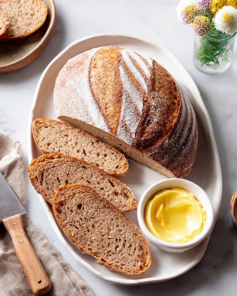 German Sourdough Bread with Rye and Onions Recipe