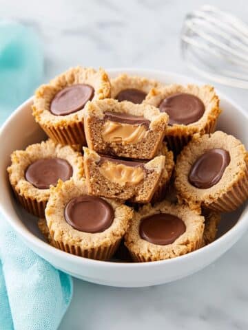Peanut Butter Cookie Cups Filled with Mini Reese’s Peanut Butter Cups Recipe