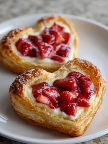 Strawberry Cream Cheese Heart Danishes Recipe
