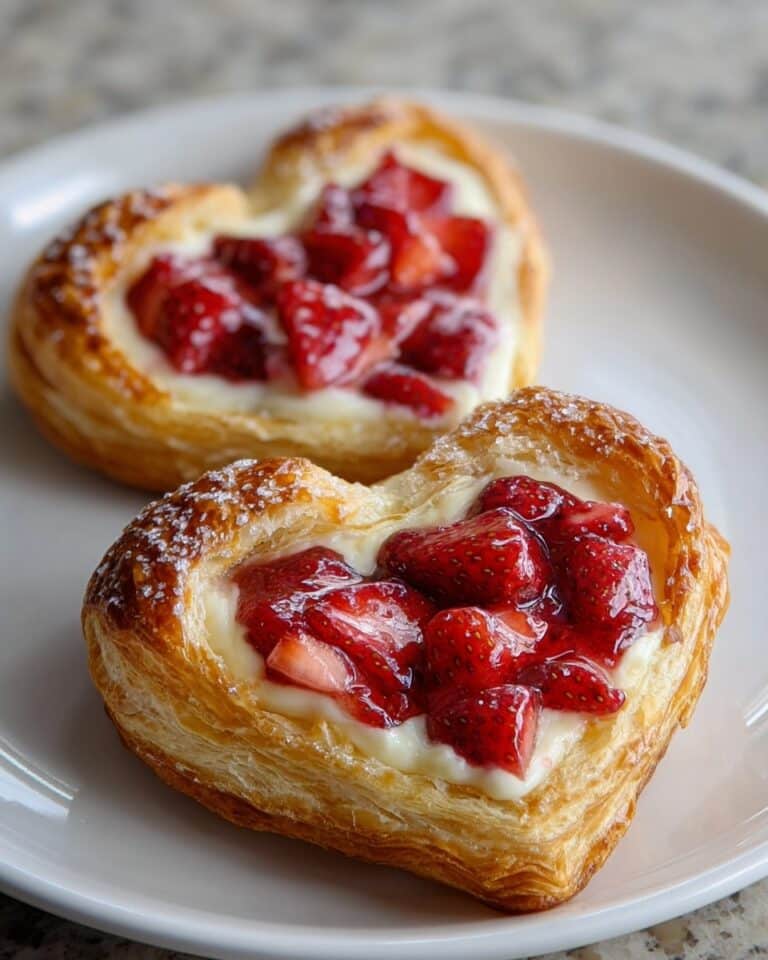 Strawberry Cream Cheese Heart Danishes Recipe