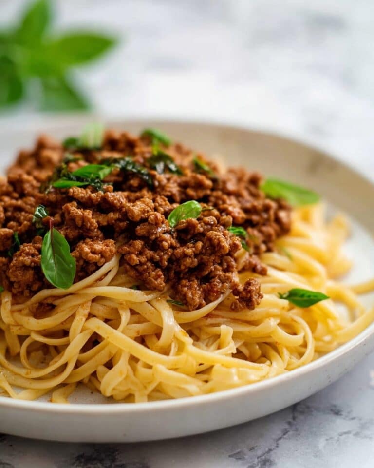 Mongolian Noodles with Ground Beef Recipe