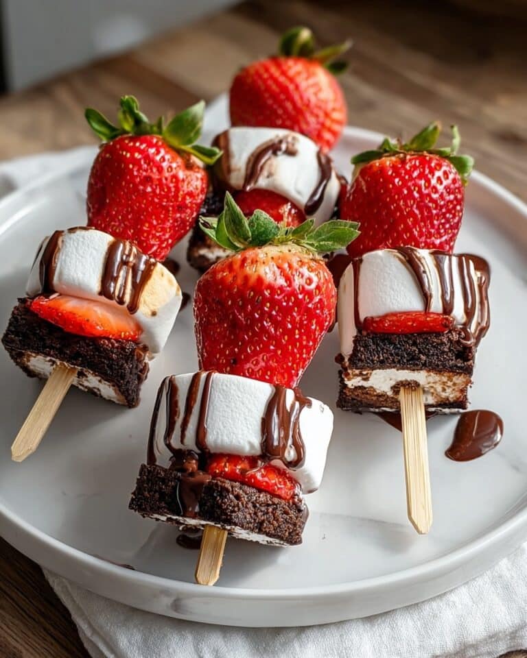 Sweet Strawberry Brownie Kabobs for Effortless Party Fun Recipe