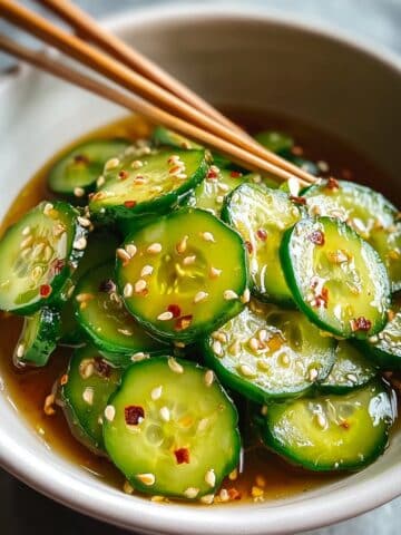Spicy & Tangy Asian Cucumber Salad Recipe