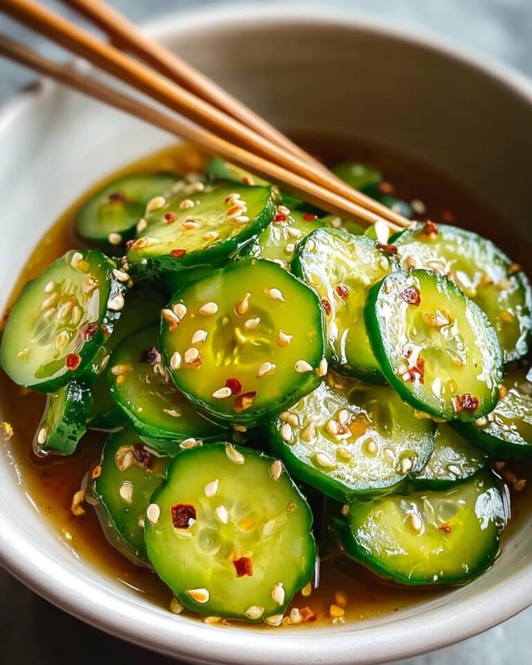 Spicy & Tangy Asian Cucumber Salad Recipe