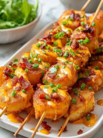 Loaded Tater Tot Skewers Recipe