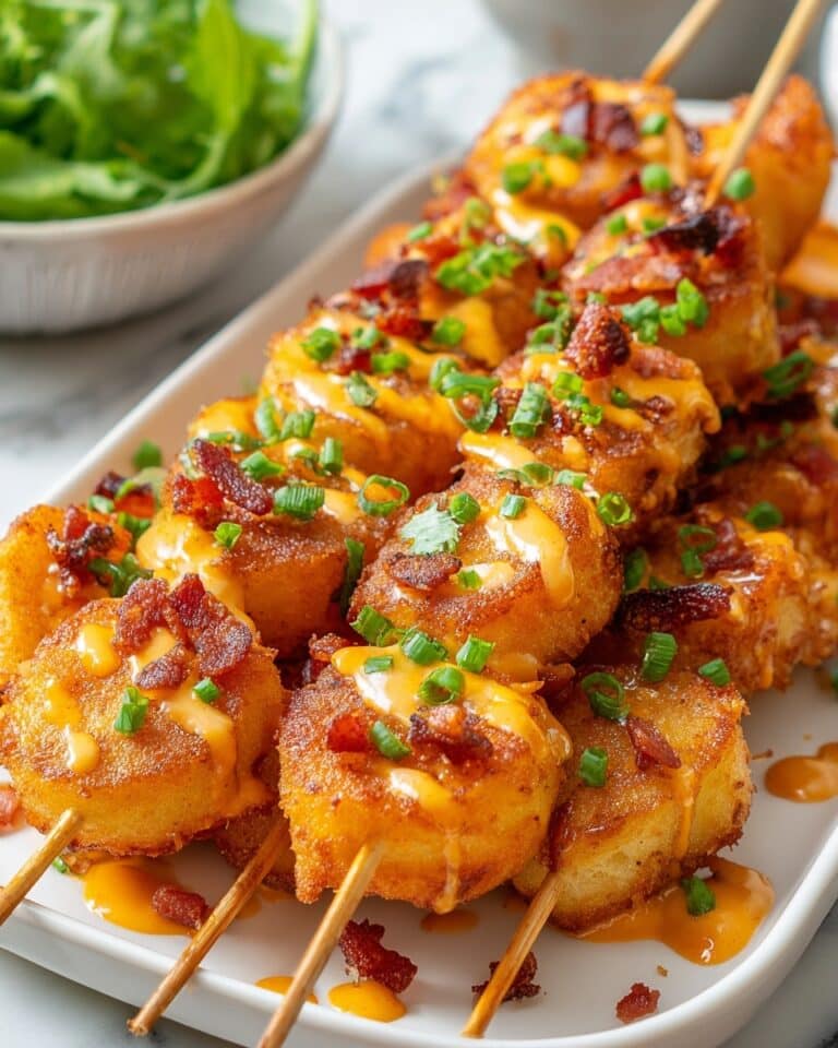 Loaded Tater Tot Skewers Recipe