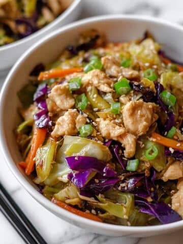Egg Roll Bowls with Chicken and Cabbage Recipe