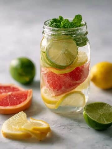 Overnight Detox Water with Lemon, Cucumber, Ginger, and Mint Recipe