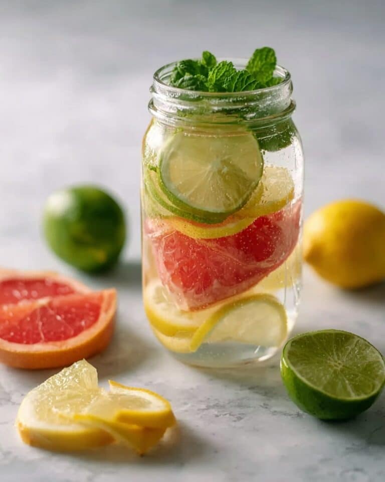 Overnight Detox Water with Lemon, Cucumber, Ginger, and Mint Recipe