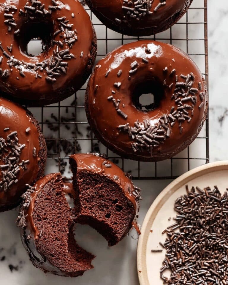 Double Chocolate Donuts with Rich Chocolate Glaze Recipe