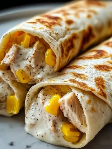 Cheesy Chicken Alfredo Wraps Recipe