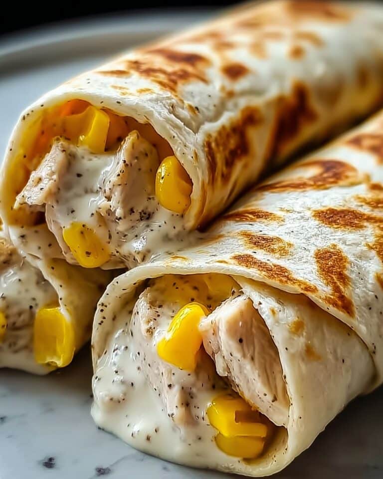 Cheesy Chicken Alfredo Wraps Recipe