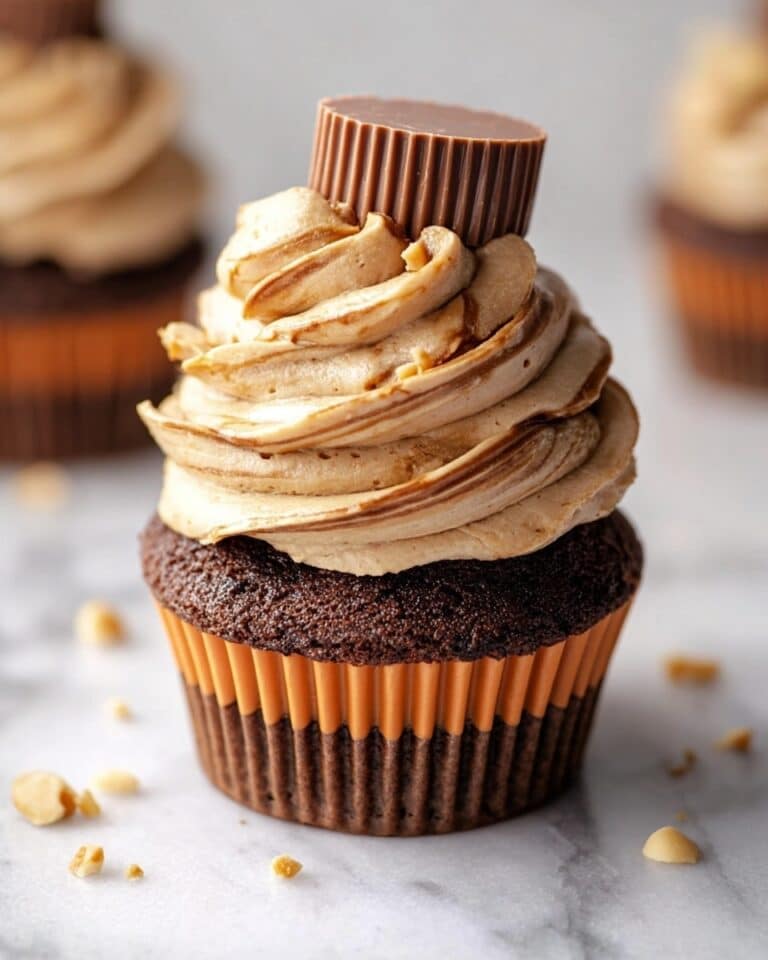 Dark Chocolate Peanut Butter Cupcakes Recipe