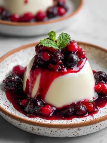 Creamy Italian Panna Cotta with Vibrant Berry Sauce Recipe