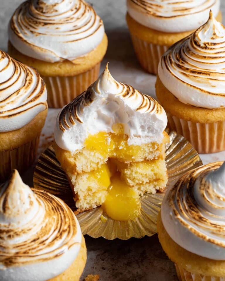 Lemon Meringue Cupcakes with Pie Crumb Bottoms Recipe