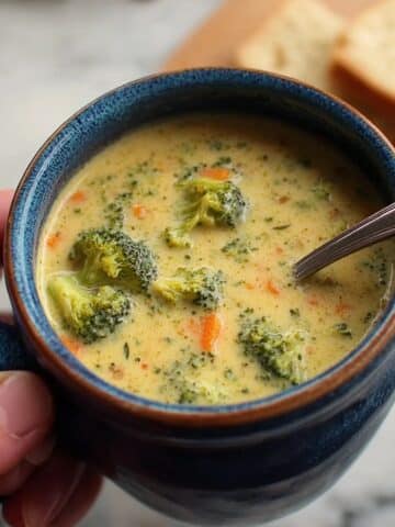 Heart Healthy Creamy Broccoli Cheddar Soup Recipe