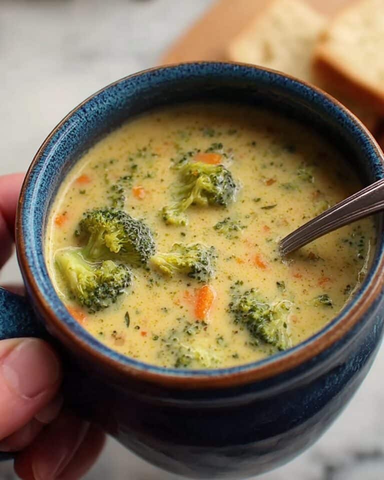 Heart Healthy Creamy Broccoli Cheddar Soup Recipe