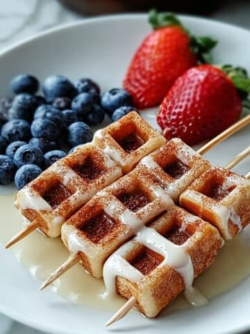 Cinnamon Roll Breakfast Skewers with Fruits and Cinnamon Butter Recipe