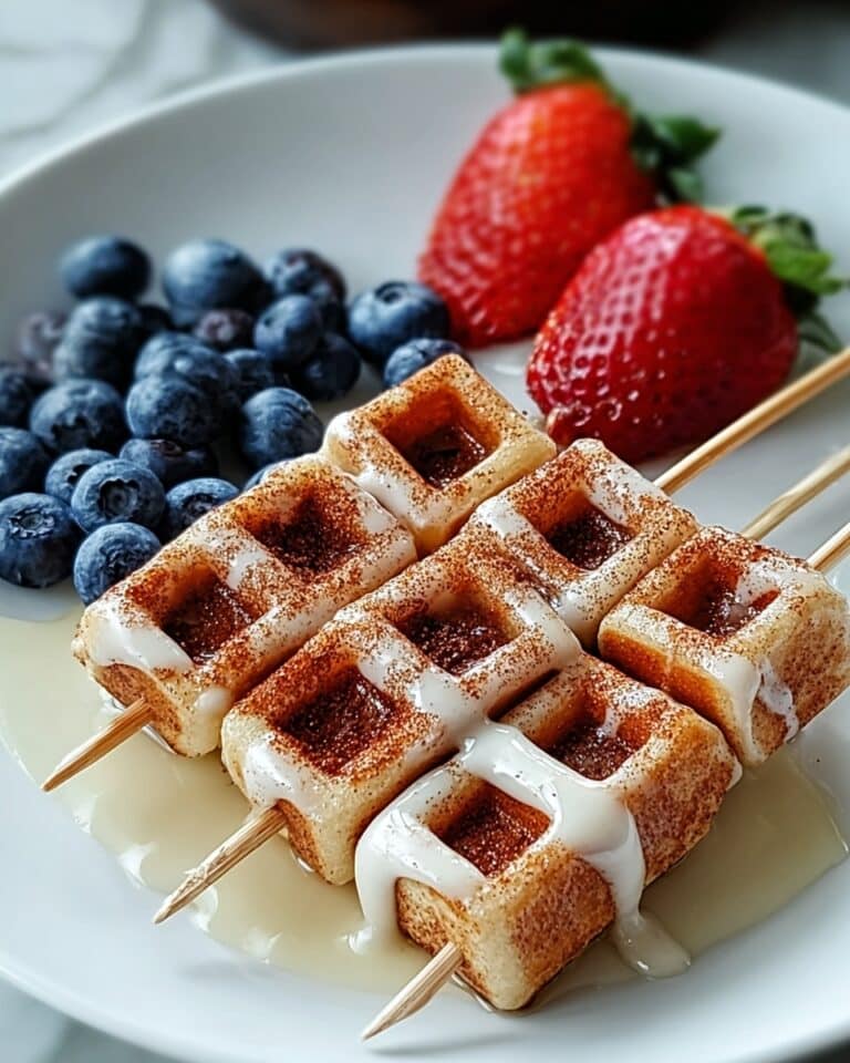Cinnamon Roll Breakfast Skewers with Fruits and Cinnamon Butter Recipe