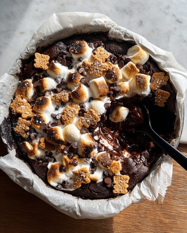 Brown Butter Hot Cocoa Brownie Skillet Recipe