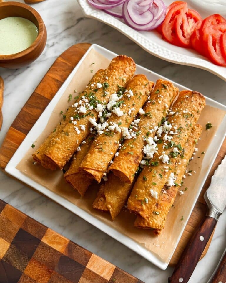 Gyro Egg Rolls with Tzatziki, Feta, and Fresh Herbs Recipe