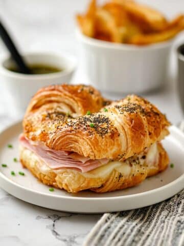 Baked Ham and Cheese Croissant Sandwiches Recipe