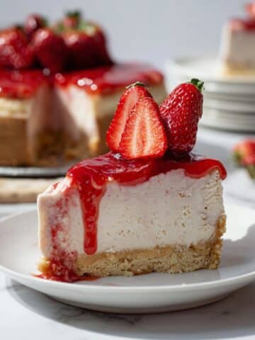 Strawberry Cheesecake with Jammy Strawberry Topping Recipe