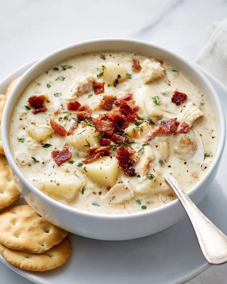 Creamy New England Clam Chowder with Bacon and Potatoes Recipe