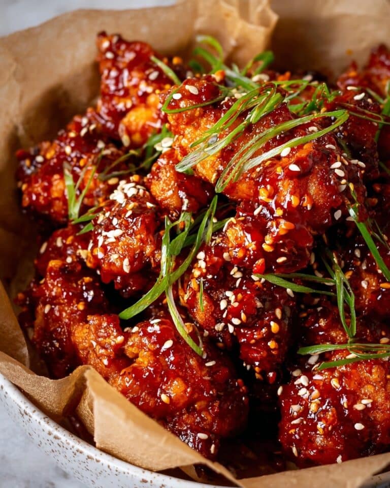 Crispy Korean Fried Chicken with Spicy Gochujang Sauce Recipe